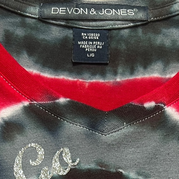 Devon & Jones Women’s OHIO STATE Tie-Dyed Tunic Tee - Picture 5 of 5